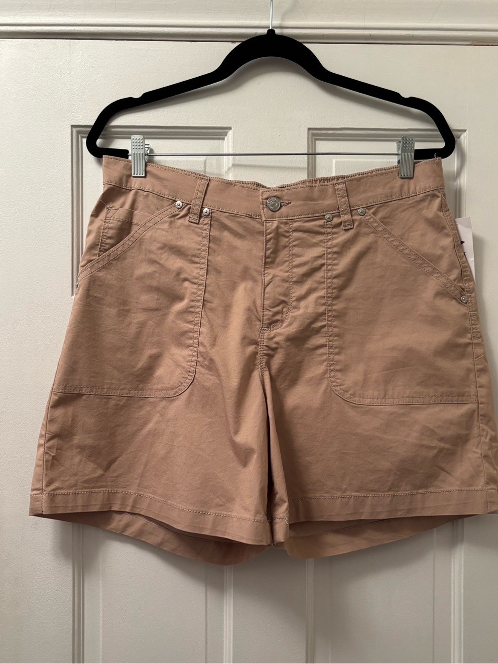 Gloria Vanderbilt Cotton Utility Shorts - Dusty Sand